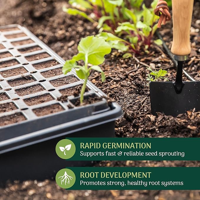 Arcadia Garden Products 50-Pack Seed Starter Plug for Seedlings and Cuttings, Growth Sponge for Fast Germination and Strong Roots with Soil or Hydroponic Applications