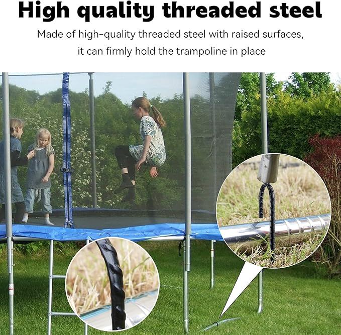 12 Inch J-Hook Rebar Stakes, HeavyDuty Anti-Rust Ground Anchors for Chainlink Fence, Garden Dog Fence, Sports nets, Camping Tent, Etc (40 Pack)