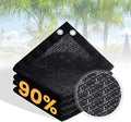 VICLLAX 90% Black Garden Shade Fabric Sun Shade Greenhouse Netting Outdoor Mesh Shade Cloth with Grommets for for Greenhouse, Lawn, and Outdoor Use, 10×16 FT