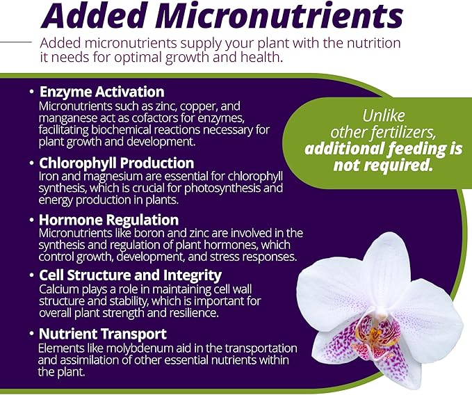 Jack's Classic 7-5-6 Orchid Liquid Concentrated Fertilizer with Micronutrients for Vegetative Growth and Prolific Blooming, 8 fl oz