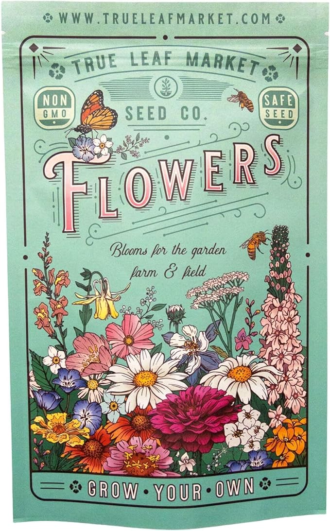 Bulk Wildflower Seeds for Texas and Oklahoma – 1/4 LB (~160,000 Seeds) – Non-GMO Mix of Annuals & Perennials – Native Flowers for Pollinators, Bouquets, Landscaping