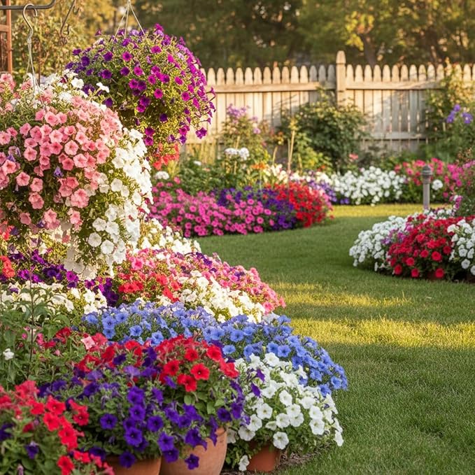 Petunia Seeds for Planting 80000 Plus Mixed Color Flower Seeds for Outdoor Garden Beds Containers and Hanging Baskets