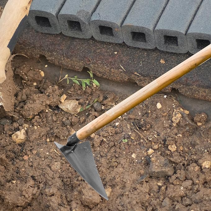 DOITOOL Triangle Hoe Head Garden Tool 10.6 Inch Digging Hoe for Weeding Planting Soil Leveling Durable Gardening Hand Tool