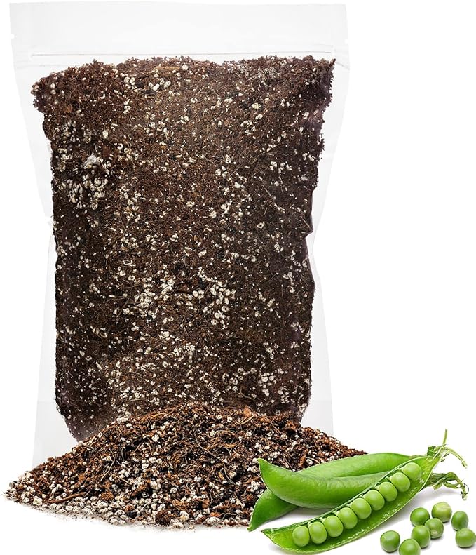 GARDENERA Premium Organic Potting Soil for Peas - (4 Quart Bag)