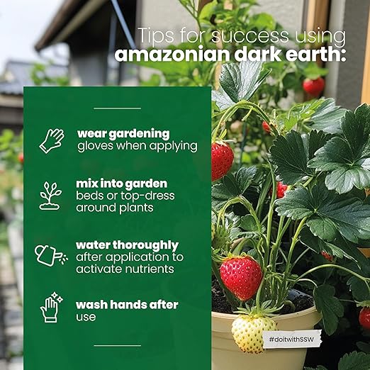 Soil Seed & Water Amazonian Dark Earth Organic Soil Amendment with Biochar & Minerals – Natural Fertilizer for Plants, Vegetables & Lawns - OMRI Listed Organic Fertilizer