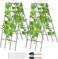 No Assembly Required Cucumber Trellis,2 Pack Trellis for Cucumbers,Outdoor Raised Bed Climbing Plant Support,A-Frame Garden Frame,Used for Vegetables,peas,Tomatoes,Squash,Melon and Fruit Frame
