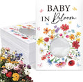 JarThenaAMCS 50 Pack Baby Shower Party Favor Wildflower Baby in Bloom Seed Packet Envelopes Kraft with Clear Window Resealable Seed Organizer Storage Bag for Guest Gender Reveal Party(Colored Flowers)