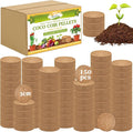 ZeeDix 150pcs 30mm Coco Coir Pellets Potting Soil, Organic Coconut Fiber Seed Starter Soil Pellets, Coconut Coir Soil Discs for Indoor Outdoor Plants, Herbs Houseplants Flowers Succulents Vegetables