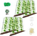 2 Pack 65"×48" Cucumber Trellis for Raised Bed, U-Shape Garden Trellis for Climbing Plants Outdoor, Metal Arch Vegetables Trellis, Detachable Cucumber Plant Support for Tomato,Squash