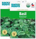 Back to The Roots 100% Organic Heirloom Seeds - Sweet Basil Value Pack (600mg Total)