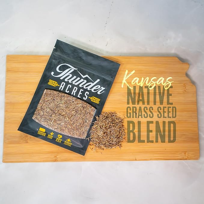 Native Grass Seed Blend - Big Bluestem, Little Bluestem, Indiangrass, RC Big Rock Switchgrass (16, Ounces)