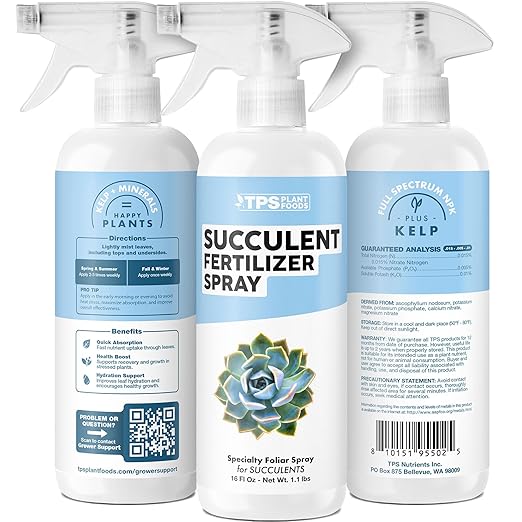 Succulent Fertilizer Spray – Fast-Acting Mist for Compact Growth & Vibrant Color (16 oz)