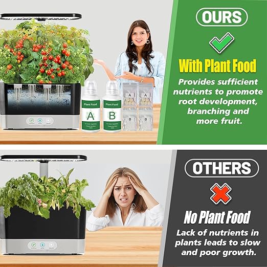800ml Hydroponics Nutrients Fit for AeroGarden Hydroponic Indoor Garden, Hydroponics Supplies A&B Plant Foods hydroponic Nutrient Solution for Vegetables Fruits Flowers Thrive