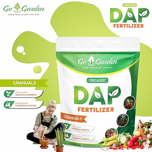 Go Garden DAP Fertilizer – 100% Water-Soluble Plant Food for Indoor & Outdoor Plants – Boosts Growth, Flowering & Fruiting – Easy to Use Granules (400g)