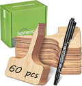 Homenote Bamboo Plant Labels 100Pcs Plant Tags for Seedling T-Type Tags for Plants Outdoor Garden Markers Vegetable Seedling(2.36 * 4“)