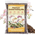Orchid Potting Mix, Premium Orchid Soil for Repotting with Natural Pine Bark, Perlite, Coco Peat and Moss, Well-Draining Orchid Mix for Indoor Plant, Orchid, Succulents - 1QT