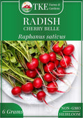 TKE Farms & Gardens Cherry Belle Radish Seeds – 500+ Non-GMO Heirloom Seeds, Fast-Growing, Crisp & Mild Flavor, Perfect for Salads, Easy to Grow in Gardens or Containers, Instructions Included