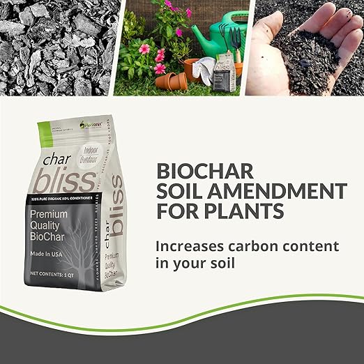 Coco Coir Brick (650gms) + Char Bliss (1 Qt) - Coco Coir Brick & Organic Biochar for Plants - Organic Coco Coir for Plants - Biochar Soil Amendment - Charcoal for Plants - Garden Soil Potting Mix