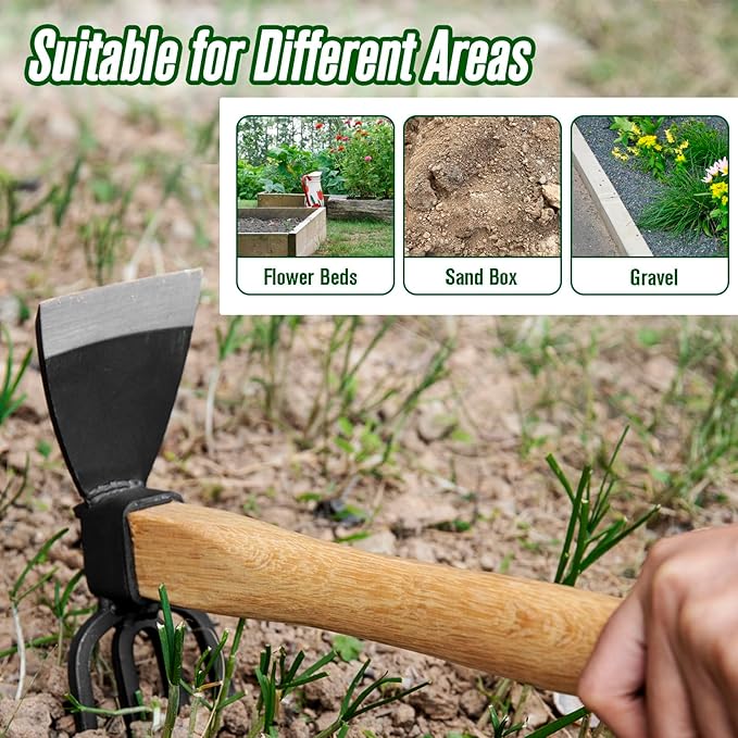 Hoe Garden Tool, Japanese Weeding Hoe - Hoe Cultivator 2 in 1 Hand Garden Tools for Gardening Planting