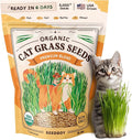 Seedboy Organic Cat Grass Seeds for Planting, Non-GMO Wheat, Oat, Rye, and Barley Cat Grass for Indoor Cats (16 oz)