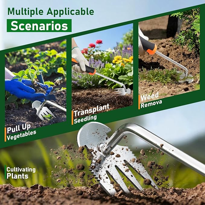 Weed Remover Tool,Portable Garden Weeder Tool,Weeding Tools,for Garden Hand Tools for Vegetable Gardening Backyard Farm Planting & Uprooting Weeding Tool