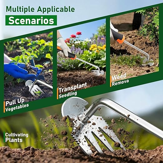 Weed Remover Tool,Portable Garden Weeder Tool,Weeding Tools,for Garden Hand Tools for Vegetable Gardening Backyard Farm Planting & Uprooting Weeding Tool