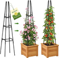 2 Pack Garden Obelisk Trellis for Climbing Plants Outdoor Indoor Pots, Plant Trellis for Climbing Plant Support for Climbing Plants Garden Trellis for Indoor Potted Plants, Vines, Climbing Rose