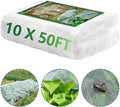 10 * 50FT Ultra Fine Garden Mesh Netting Pest Barrier, White Plant Covers for Outdoor Patio Greenhouse Crops Vegetables Fruit Flower Garden Protection, Row Covers Fabric Screen Insect Bug Bird Netting