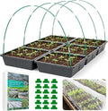Garden Mesh Netting Kit with Hoops, 36Pcs Greenhouse Hoops Grow Tunnel Garden Covers for Raised Beds Fiberglass Frame Plant Protection Row Cover for Vegetable Fruit Flowers
