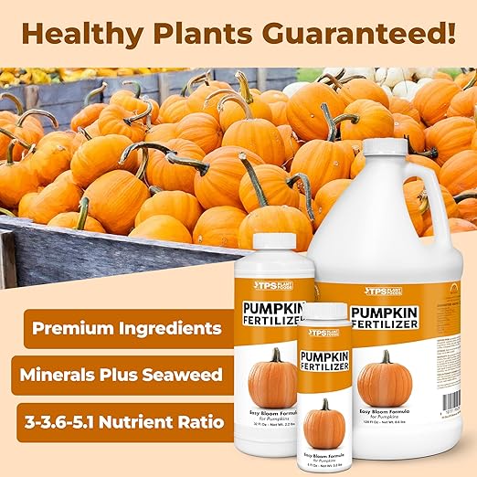 Pumpkin Fertilizer – Liquid Plant Food for Bigger Pumpkins, Vigorous Vines & Larger Harvests, 8 oz