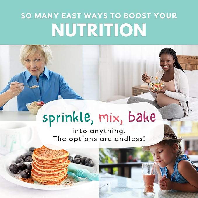 Tiny Sprouts Organic Milled Flaxseed + Full Serving Probiotic + Vitamin D3 | Kids Superfood Nutrition Booster for Brain, Gut & Immune Health | Omega-3, Prebiotic Fiber, Calcium, Protein | Gluten-Free, Plant-Based Superseed Blend | 7 oz