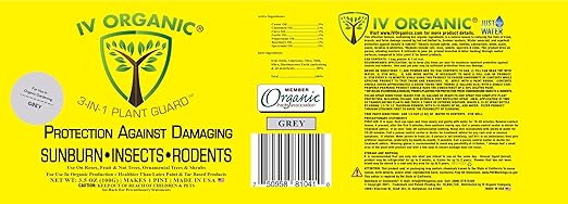 IV Organic 3-in-1 Plant Guard, 1 Pint (Grey)