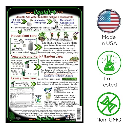 Natural Organic Fertilizer – Recreational Indoor Rare Gardens and Farms – Buds Blossoms and Leaves Superior Growth – 50 Gal Mix NPK Stabilized Growth