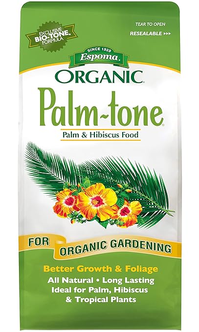 Espoma Organic Palm-Tone 4-1-5 Natural & Organic Plant Food; 4 lb. Bag; Organic Fertilizer for Palm, Hibiscus, & Tropical Plants - Pack of 3