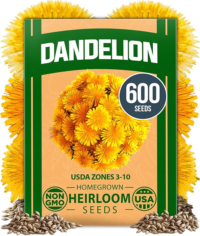 HOME GROWN Flower & Herb Seed Trio – 1,000+ 𝗡𝗢𝗡-𝗚𝗠𝗢 -𝗦𝗢𝗨𝗥𝗖𝗘𝗗 Seeds: White Lilac, Aubrieta Rock Cress & Dandelion – Heirloom 𝗨𝗦𝗔-Grown for Pollinators, Ground Cover & Medicinal Uses