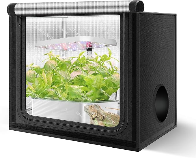 MELONFARM 24"x16"x24" Grow Tent, Double Transparent Viewing Door Indoor Grow Tent, Growing Tent with High Reflective Mylar & Floor Tray, Plant Tent for Indoor Hydroponics Growing