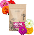 4,500+ Seeds - Zinnia Cut Flower Mix - 7 Varieties - Annual Heirloom, Deer Resistant, Open Pollinated - Pollinator Friendly, Planting Outdoor Spring - 1 oz
