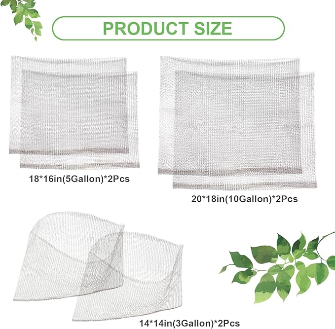 Foyego 6 Pack 10Gallon/5Gallon/3Gallon Root Guard Baskets for Plants, Underground Stainless Steel Wire Mesh Cages Gopher and Vole Wire Basket for Plants Root Protection