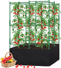 Tomato Cages, Square Tomato Plant Stakes Support Cages Trellis for Garden Climbing Cucumber, Vegetables, Flowers, Fruits with 30 Gallon Grow Bags