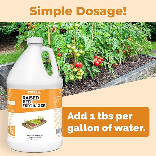 Raised Bed Fertilizer – Liquid Plant Food for Higher Garden Yields, Strong Root Development & Healthy Vegetable Growth, 1 Gallon