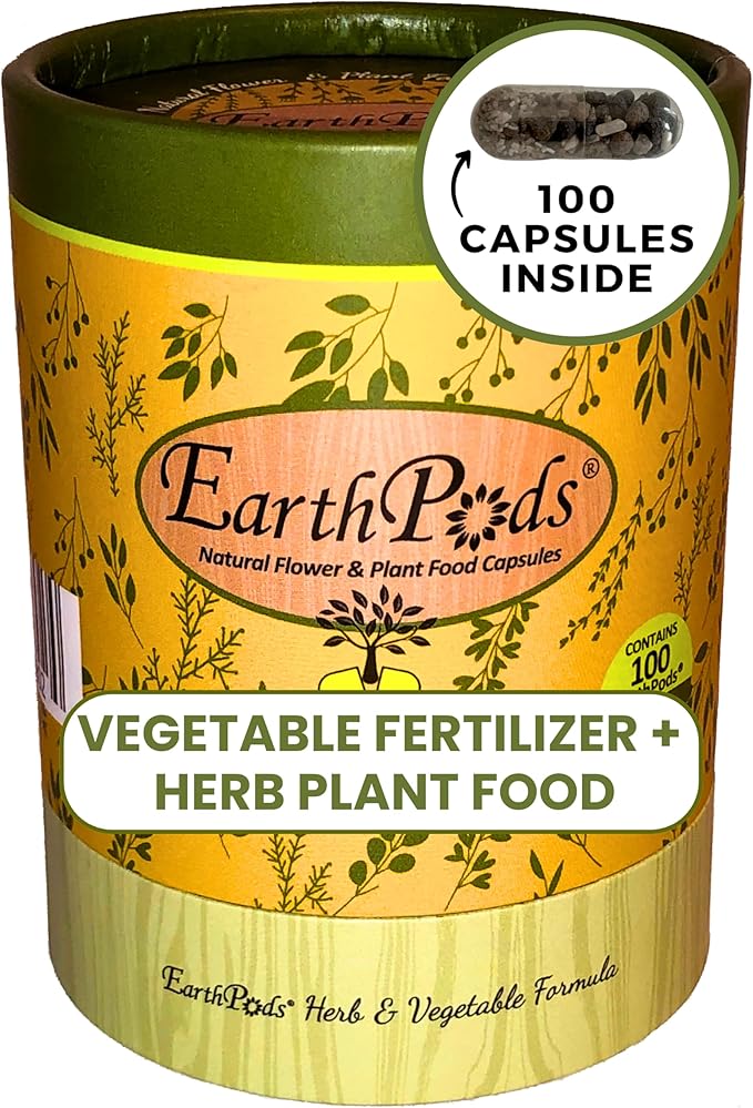 100 Earthpods - Premium Bio Organic Vegetable Fertilizer Spikes – Special Formulated Organic Plant Food for Herbs - Garden Fertilizer Sticks – Made in USA
