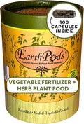 100 Earthpods - Premium Bio Organic Vegetable Fertilizer Spikes – Special Formulated Organic Plant Food for Herbs - Garden Fertilizer Sticks – Made in USA