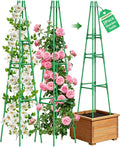 2 Pack Garden Trellis for Climbing Plants Outdoor, 6FT Plant Trellis Support for Climbing Vine, Plant Support Tower Cages Plastic Coated Metal Pipe Supports for Outdoor Indoor,Tomato cage