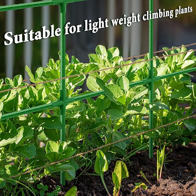 Pea Trellis, Trellis for Peas, 47" L x 65" H Tall Expandable Pea Trelli for Raised Bed Garden, Sturdy Garden Trelli for Beans, Peas & Other Climbing Vegetables