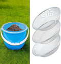 Tioncy 3 Pcs Soil Sifter Fits 5-Gallon Buckets for Gardening Sand Rock Compost Sifter Dirt Sieve Sifting Pan Gardening Sand Sawdust Gravel Rocks(1/8'' 1/4'' 3/8'' Aperture)