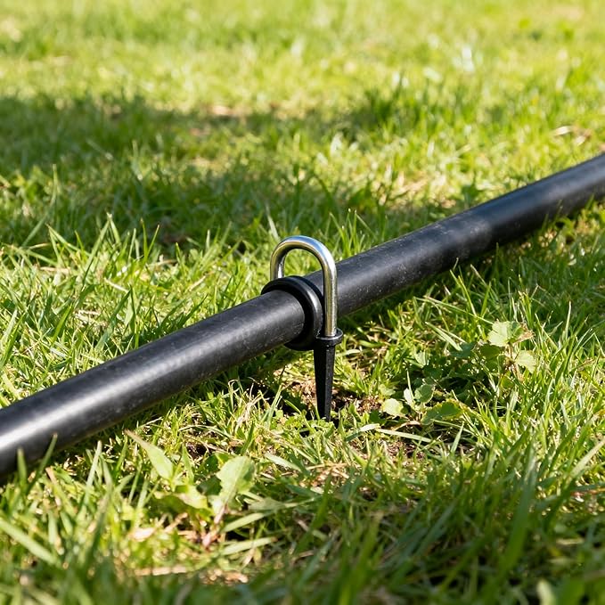 Atlantic Stainless Steel Landscape Staples Garden Stakes 4&6 Inch –Heavy-Duty, Rust-Proof Anchors for securing Weed Barrier Fabric, Plant Covers, Turf, Hoses & Cables. (20, 4 inch)