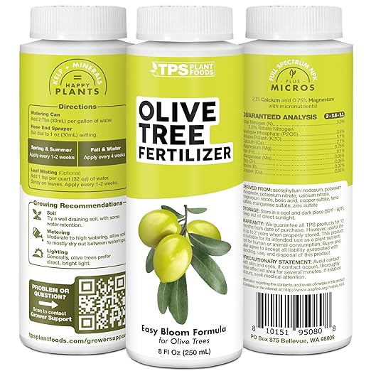 Olive Tree Fertilizer – Liquid Plant Food for Bigger Harvests & Stronger Trees, 8 oz