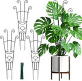 Large Metal Plant Trellis for Potted Plants, 3Pcs, 33 inch, Expandable Monstera Trellis, Provide Support for Indoor and Outdoor Climbing Plants to Assist Their Healthy Growth