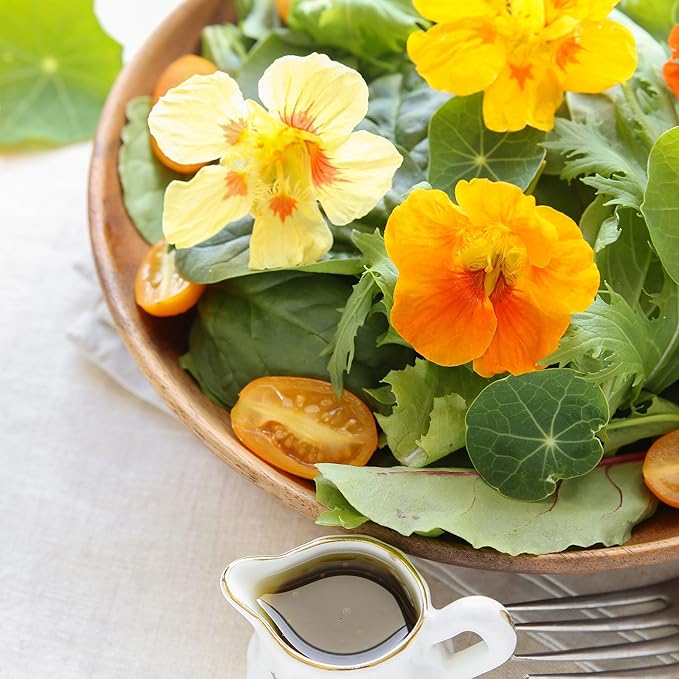 Eden Brothers Nasturtium Seeds - Alaska Gold Non-GMO Seeds for Planting, 1 Ounce | Low-Maintenance Flower Seeds, Plant During Spring Season, Zones 1, 10, 2, 3, 4, 5, 6, 7, 8, 9