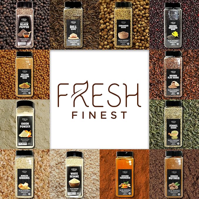 Fresh Finest Whole Bold Yellow Mustard Seed, Kosher & Non-GMO, 550G (19.40oz)